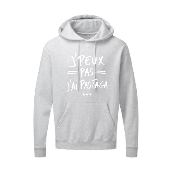 J'peux pas j'ai pastaga Blanc |Sweat capuche imprimé homme