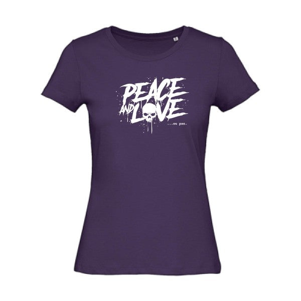 T shirt humour bio femme   femme bio|Peace or no peace Blanc 