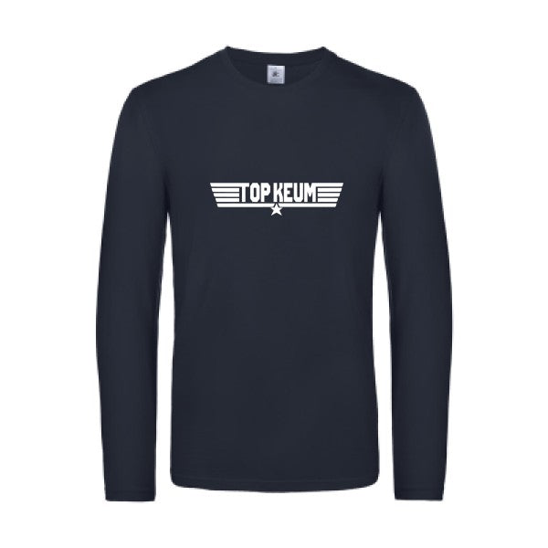 top keum - t shirt- manches- longues- original- humour- Navy impression Face