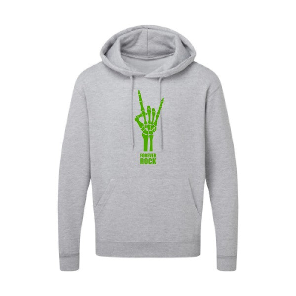 Forever Rock !!|Sweat capuche imprimé|Vert pomme