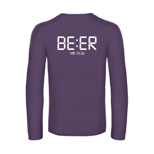 time to go - t shirt- manches- longues- original- humour- Urban Purple impression Dos