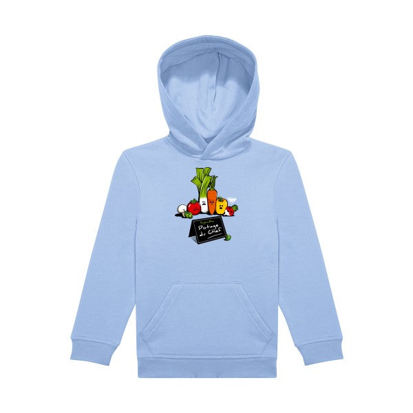 sweat capuche enfant Bleu Ciel Maxi-Chef