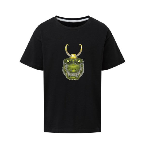 Alligator smile SG - Kids T-shirt enfant Dark Black Taille 152 (11-12/2XL)