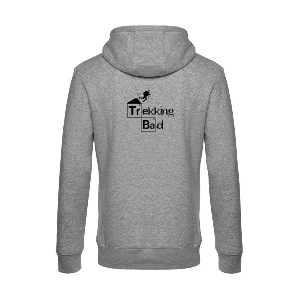 Trekking-bad sweat shirt original Heather Grey flex Noir impression Dos
