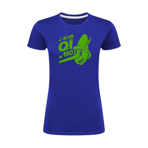 Quotient intellectuel Vert pomme |T shirt original femme|SG