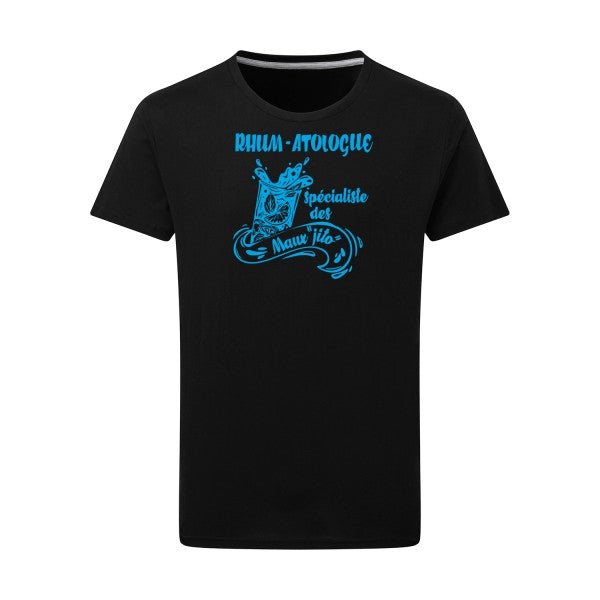 Rhum-atologue - Flex bleu clair Tshirt original Dark Black  4XL