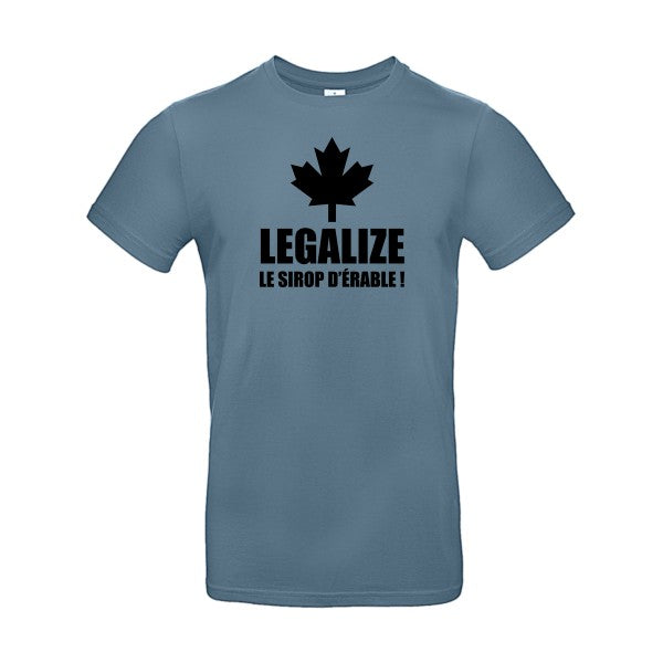 Legalize le sirop d'érableFlex noir- T-shirt E190|Stone Blue||2XL