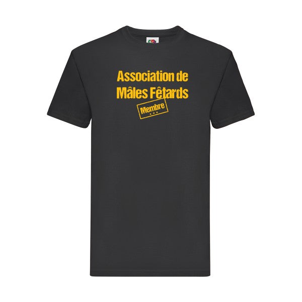 T-shirt|Association de Mâles Fêtards |flex jaune Or| Fruit of the loom 205 g 