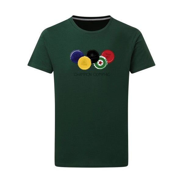 T-shirt homme CHAMPION OLYMP'HIC - T-shirt rigolo pour les champions Bottle Green L