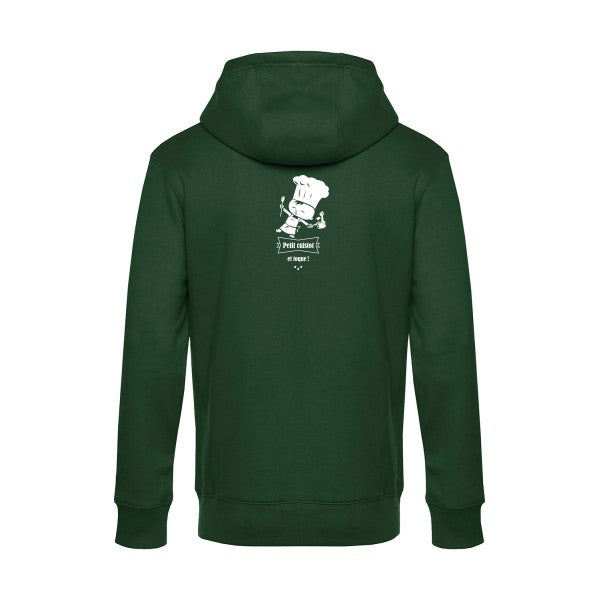 petit-cuistot sweat shirt original Bottle Green flex Blanc impression Dos