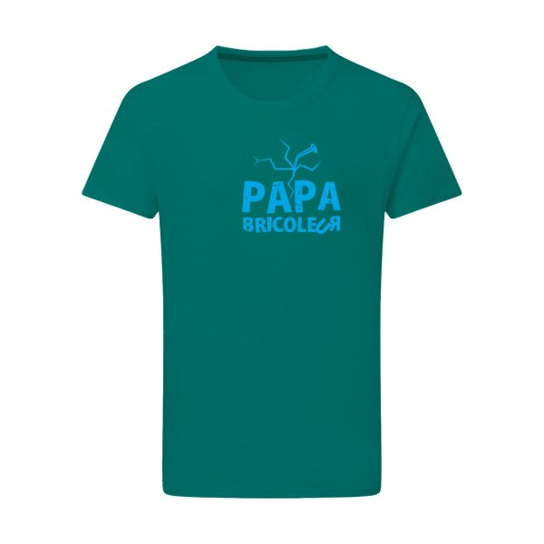 Papa bricoleur - Flex bleu clair Tshirt original Emerald Green  2XL