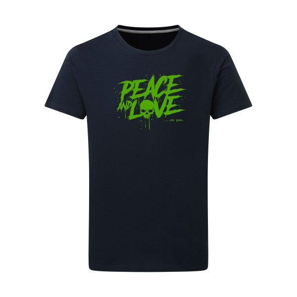 Peace or no peace - Flex Vert pomme Tshirt original Navy  5XL