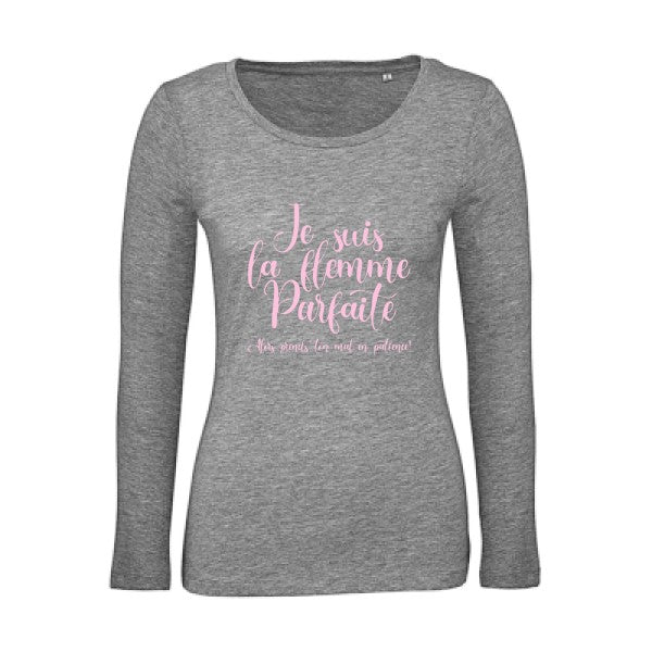 La flemme parfaite Rose |   T shirt manches longues femme|100% bio