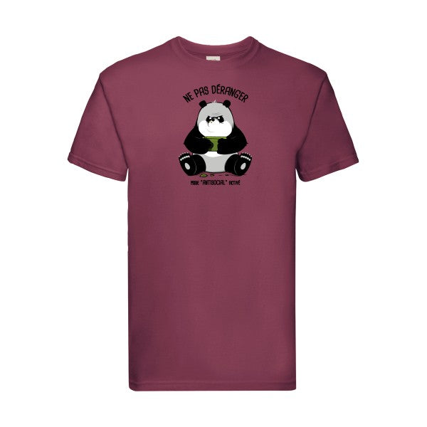 Ne pas déranger Fruit of the loom 205 g/m² T-shirt/ bordeaux