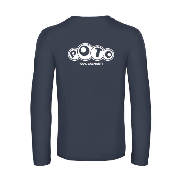 poto - t shirt- manches- longues- original- humour- Navy impression Dos