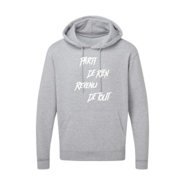 Parti de rien |Sweat  capuche humoristique Blanc 