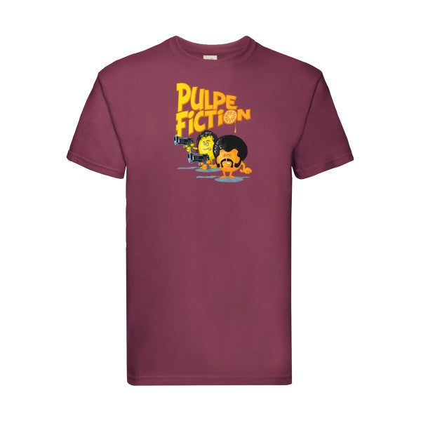 Pulpe Fiction Fruit of the loom 205 g/m² T-shirt/ bordeaux