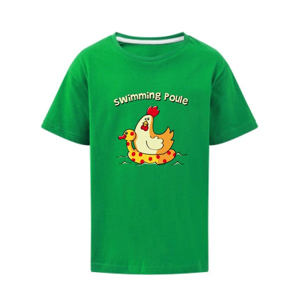 swimming poule SG - Kids T-shirt enfant Kelly Green Taille 140 (9-10/XL)