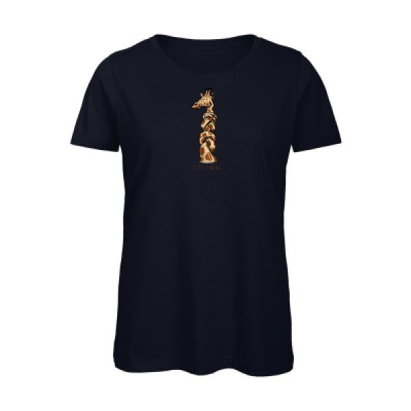 1-tete-2-noeuds- - t-shirt original femme Navy