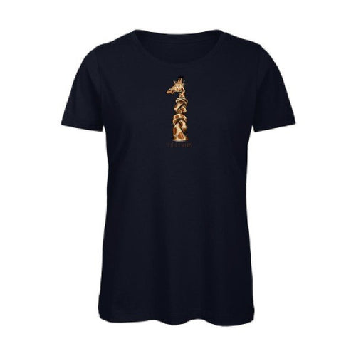 1-tete-2-noeuds- - t-shirt original femme Navy