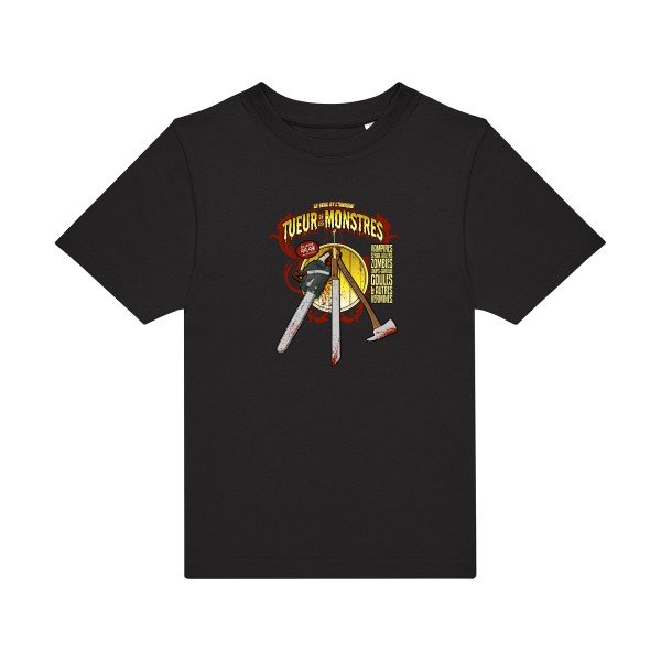 t-shirt humour enfant -Tueur-de-les-Monstres-!!!- couleur  Black