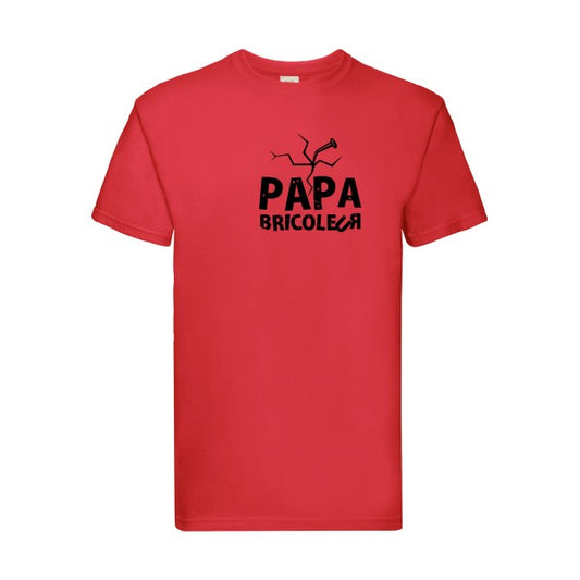 T-shirt|Papa bricoleur |flex Noir| Fruit of the loom 205 g 