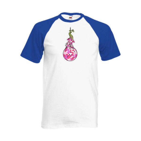 T-shirt fruit of the loom baseball  new color  couleur White/Royal
