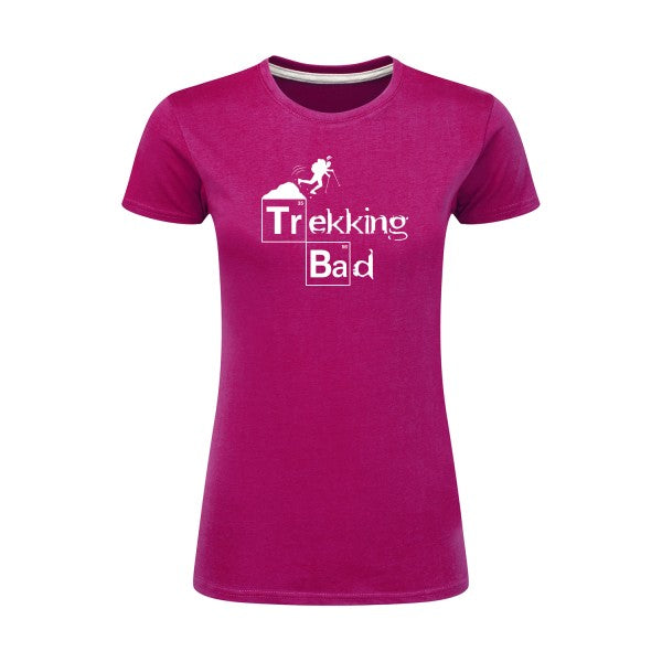 Trekking bad | Blanc |T shirt original femme|SG