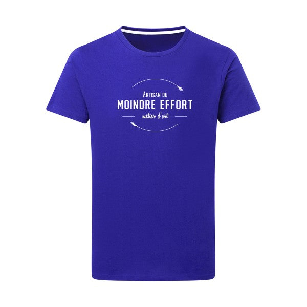 Artisan du moindre effort Blanc -Flex Blanc sur T-shirt SG  Royal Blue  5XL