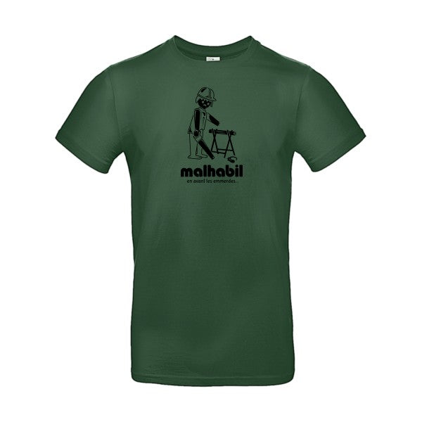 Malhabil... Flex noir |E190 T-shirt|Bottle Green||2XL