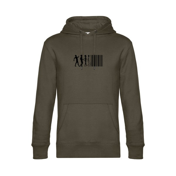 code-barre sweat shirt original Khaki flex Noir impression Face