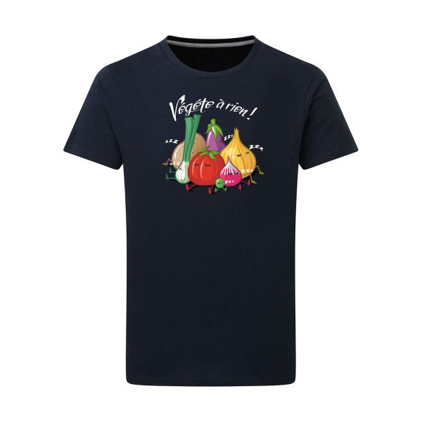 T-shirt homme Vegete à rien - T-shirt décalé pour les fainéants Navy 5XL