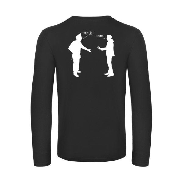 chifoumi - t shirt- manches- longues- original- humour- Black impression Dos