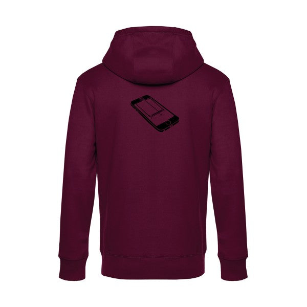 Piege sweat shirt original Burgundy flex Noir impression Dos