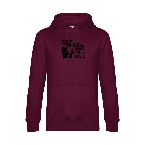 Mieux-vaut sweat shirt original Burgundy flex Noir impression Face