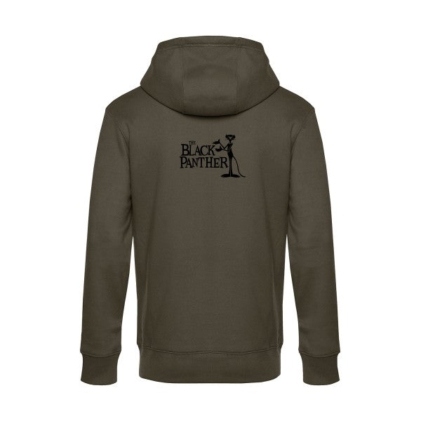 The-black-panther sweat shirt original Khaki flex Noir impression Dos