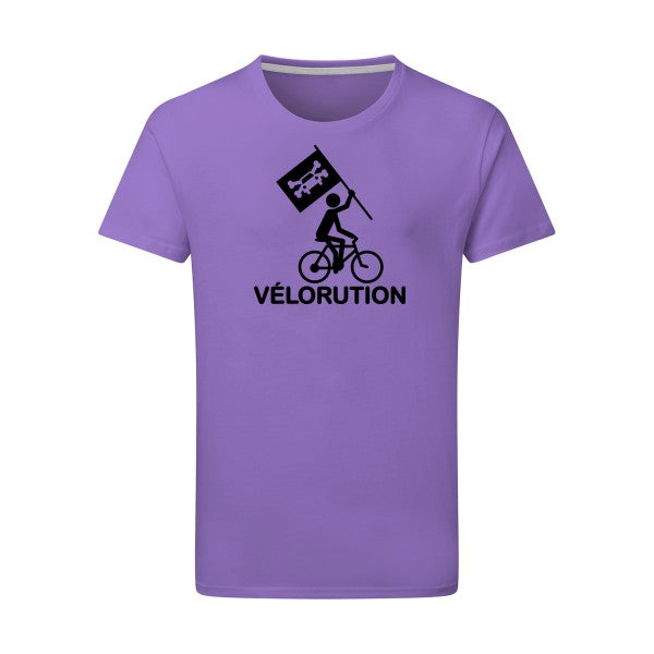 Vélorution - Flex noir Tshirt original Aster Purple  2XL