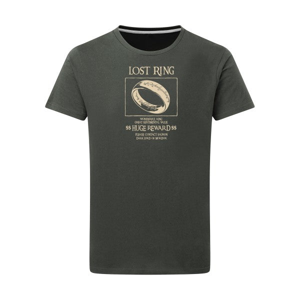 T-shirt homme Lost Ring - T-shirt original avec un design mystique Charcoal 5XL