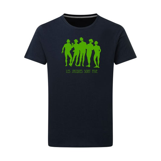 Les Jacques sont Five vert pomme -Flex vert pomme sur T-shirt SG  Navy  5XL