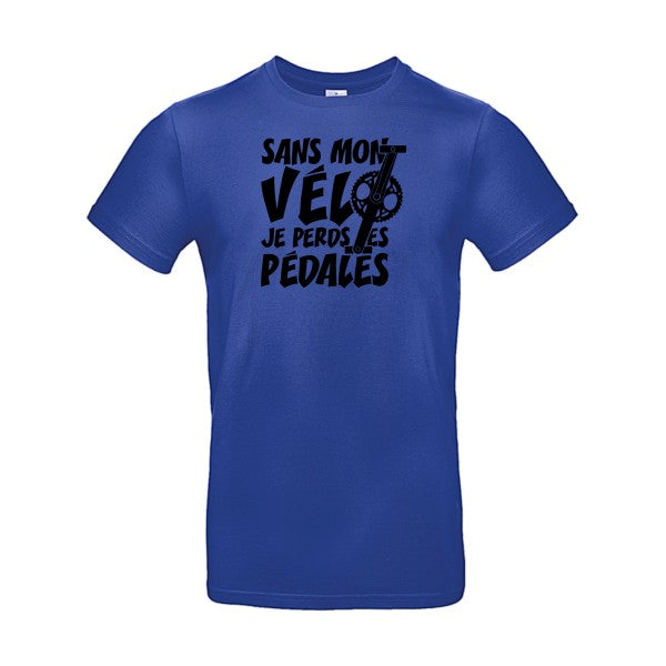 Sans mon vélo, je perds les pédales ! flex noir B&C - E190 T-shirt|Cobalt Blue||2XL