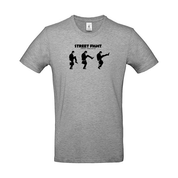 T-shirt humour original British Fight T Shirt couleur Sport Grey