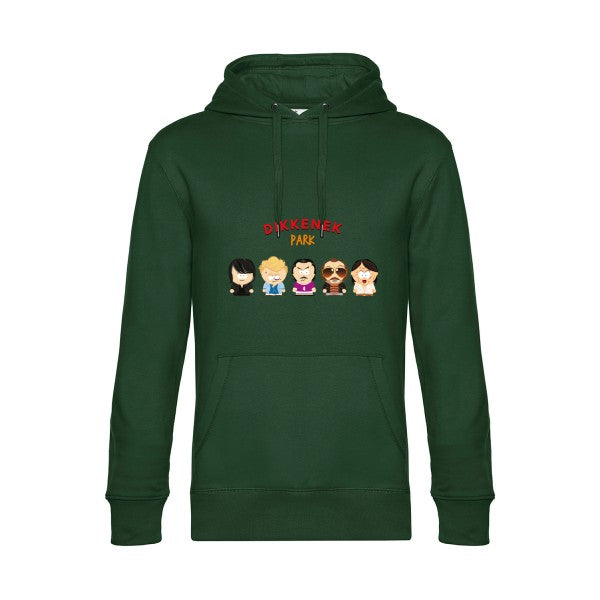 DIKKENEK-PARK- Sweat à capuche original Bottle Green - RueDuTeeshirt