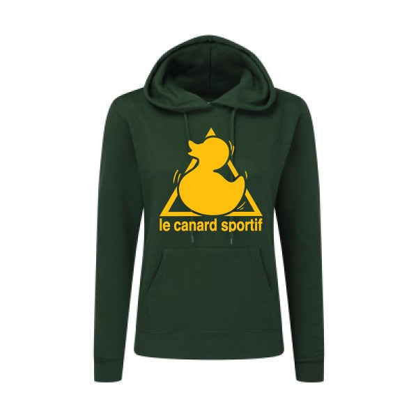 Canard Sportif jaune Or |Sweat original à capuche Femme