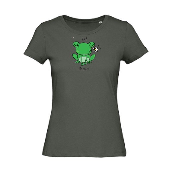 Be-Green-- - t-shirt original femme Millennial Khaki