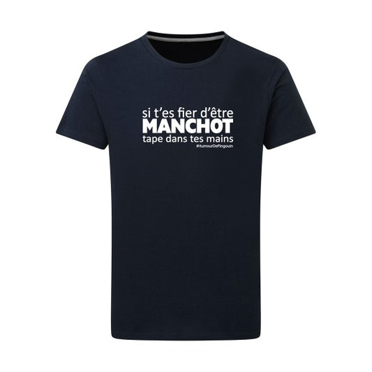 Manchot Blanc -Flex Blanc sur T-shirt SG  Navy  5XL