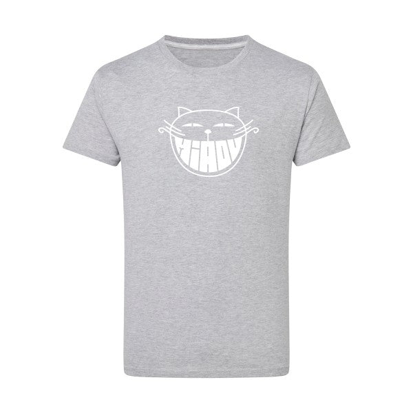 The smiling cat -Flex vert pomme sur T-shirt SG  Light Oxford  5XL