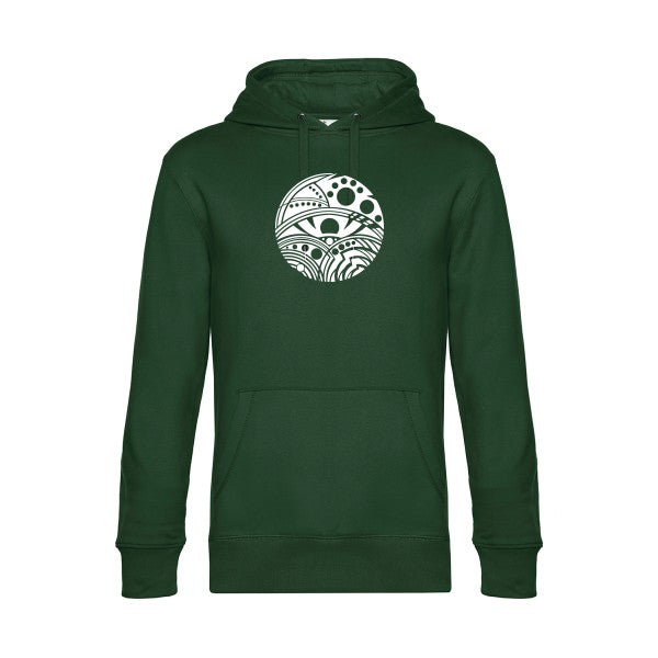 Eye sweat shirt original Bottle Green flex Blanc impression Face