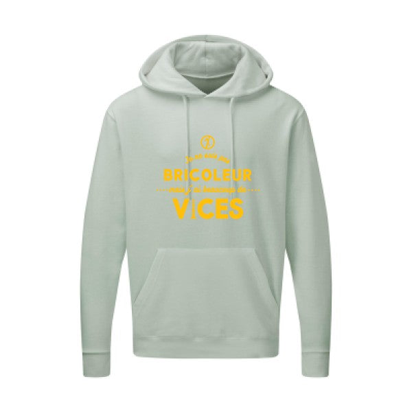 JE NE SUIS PAS BRICOLEUR jaune Or |Sweat capuche imprimé homme