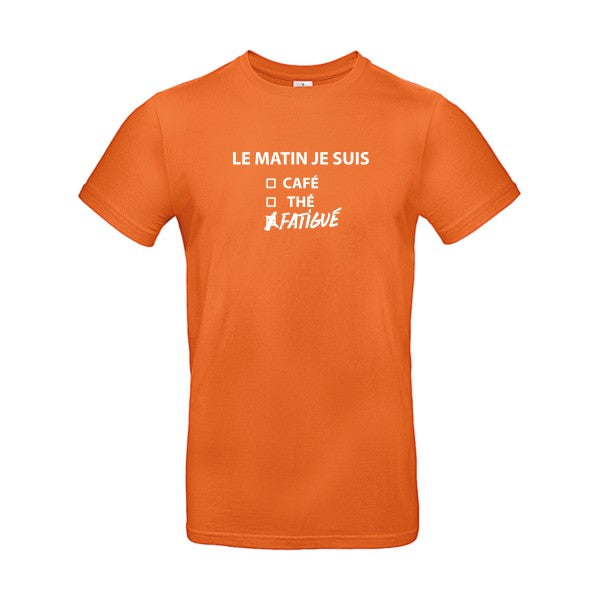 Le matin je suis... Blanc B&C - E190 T-shirt