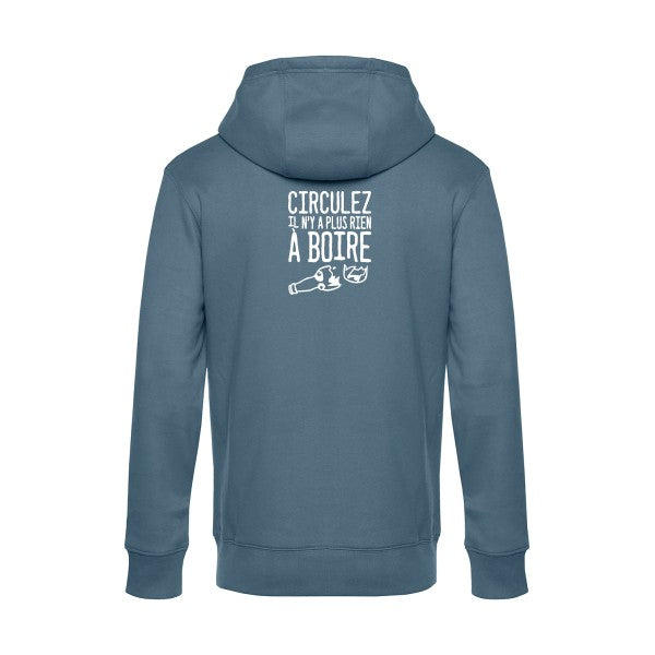 Circulez-il-n-y-a-plus-rien-a-boire sweat shirt original nordic blue flex Blanc impression Dos